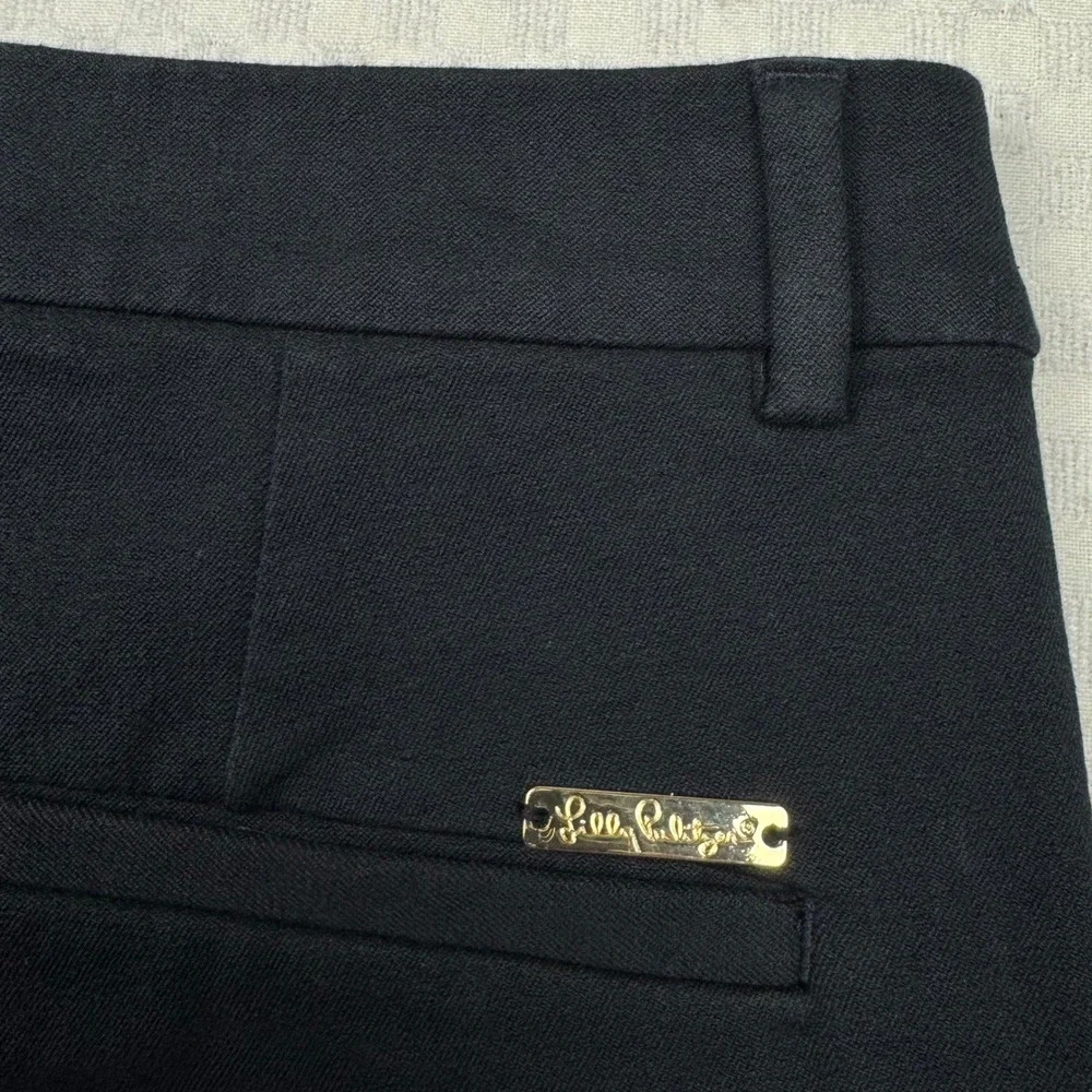 Lilly‎ Pulitzer Kidman Bi-Stretch Pants Women Size 10 Black Bootcut Quiet Luxury - Picture 13 of 13
